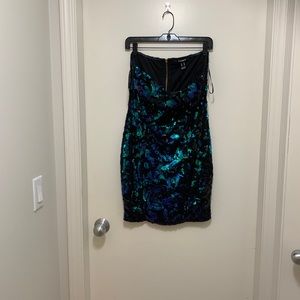 Revamped sequin strapless dress